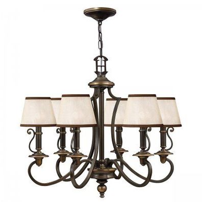 Elstead Lighting Plymouth Kronleuchter 6-flammig bronze E14
