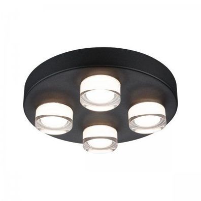 Paulmann 79558 Selection Bathroom LED Deckenleuchte Kame 3000K Schwarz IP44