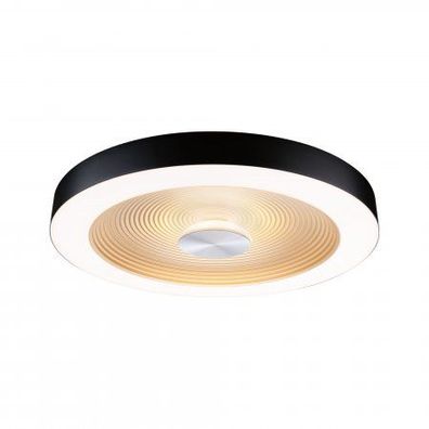 Paulmann 71180 LED Deckenleuchte Volea 40cm 3000K dimmbar Schwarz Gold IP44
