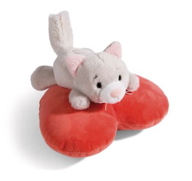 NICI, 49404, LOVE Katze auf Herzkissen