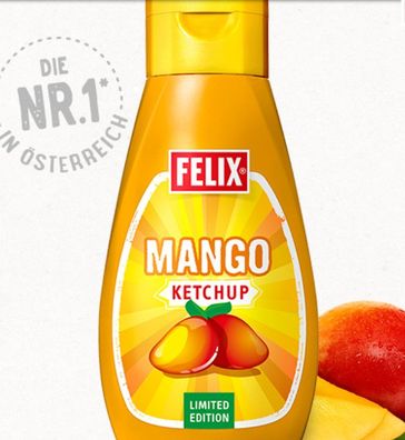 Felix Ketchup Mango laktose- und glutenfrei 450g - 3 Varianten/ Stückza