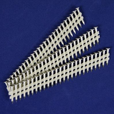 2000 Haftennägel 2,8 x 25 mm gerillt Edelstahl Rostfrei Streifennägel Ring 20°