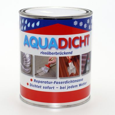 Aqua-Dicht (1 Liter) Reparatur-Dichtmasse, faserverstärkt, (Wasser Dicht Stop Faser)