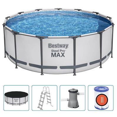 Bestway Steel Pro MAX | Rund | Pool Set | Swimmingpool | Gartenpool | 19.480 L