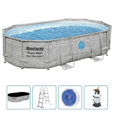 Bestway | Power Steel | Swimmingpool Set | Gartenpool | Familienpool | 10.949 L