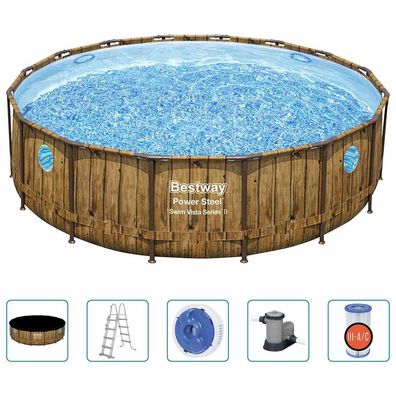 Bestway | Power Steel | Swimmingpool Set | Gartenpool | m. Zubehör | 19.480 L