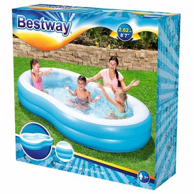 Bestway | Big Lagoon Familienpool | Gartenpool | Badespaß | Aufblasbar | 544 L
