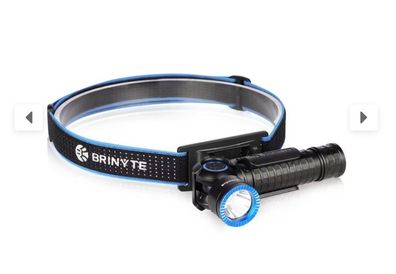 Kopflampe Brinyte HL18 mit 1.600 Lumen Schwenkbar mit warmweißen 5.000 Kelvin
