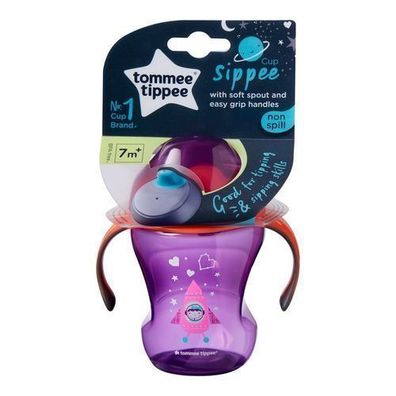 Tommee Tippee Trinklernbecher mit Griffen fuer Maedchen, 230ml, ab 7 Monate