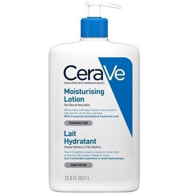 CeraVe Feuchtigkeitsspendende Lotion, 1000 ml - Fuer intensive Hautpflege