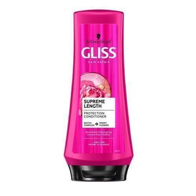 Schwarzkopf Gliss Kur Supreme Length Conditioner fuer strapaziertes Haar, 200 ml