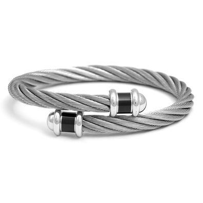 Charriol Armreif Celtic Art Deco 04-01-180L Edelstahl