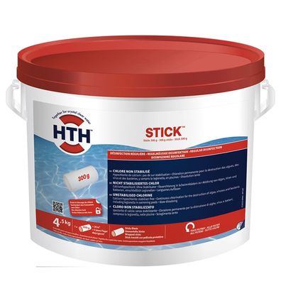 HTH Stick 300g - 4,5 kg Chlor langsam löslich Desinfektion Pool