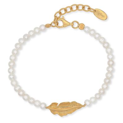 Engelsrufer Armband ERB-GLORY-FEDER-G 925/000 Silber vergoldet Süßwasserperle