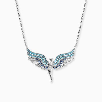 Engelsrufer Halskette Engel ERN-FLYANGEL-ZIBL Silber Zirkonia, Multicolor, Blau