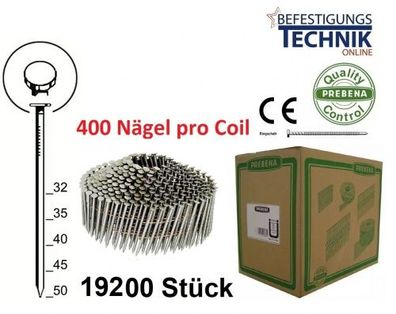 2,2x32mm Ring blank 16° Coilnägel konisch für Coilnagler Prebena 3GP-CNW50 MAX CN452S