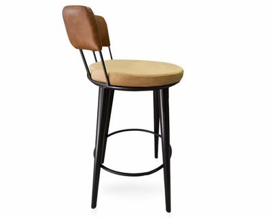 Tresenhocker Barhocker Tresen Stuhl Barstuhl Aus Kustleder Rücklehne Hocker