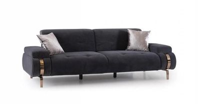 Sideboard Wandschrank Bücherregal Sofa 3 Sitzer Couchtisch Wohnwand Grau