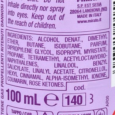 Malizia DONNA Body Spray deodorant - PURPLE 12x 100ml