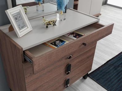 Kommode Braun Design Modernes Schlafzimmer Modern Top-Qualität Kommoden Stilvoll