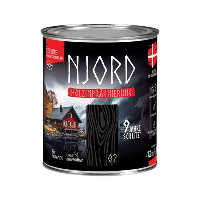 Holzschutz Holzimprägnierung (02) Polarnacht Wetterfest Holzlack 750ml Schutzlack