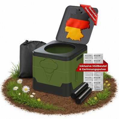 Campingtoilette mit Deckel Autotoilette mit Toilettenbeuteln Aufbewahrungstasche