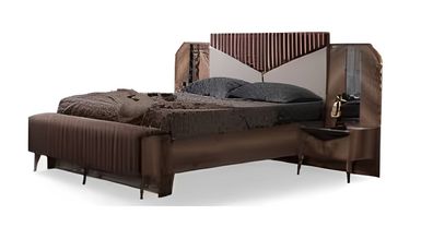 Schlafzimmer Set Bett Nachttisch Schminktisch Spiegel Schrank 6Tlg Luxus Möbel