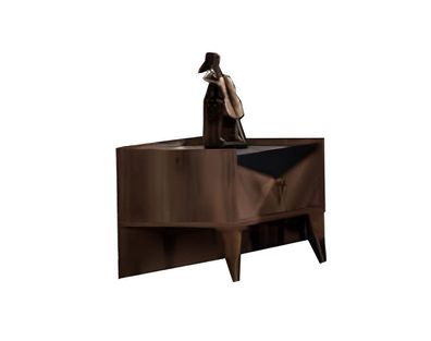 Schlafzimmer Set Bett + 2X Nachttische Bettset Modernes Braun Möbel Set 3Tlg