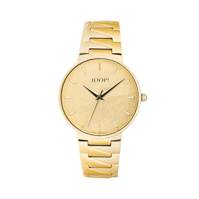 JOOP! Damen Armbanduhr 2028332 Edelstahl, IP Gold plattiert