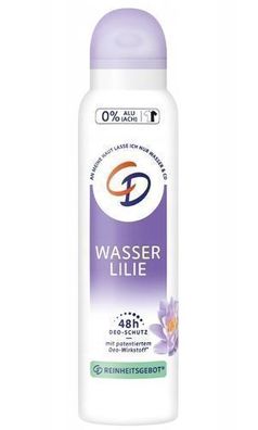 Natuerlicher Deodorant ohne Aluminium, Salzfrei mit Wasserlilie, 150 ml