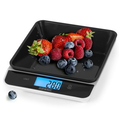 Duronic KS100 BK Küchenwaage Digitalwaage 5kg mit 1,2L Schüssel Kochen