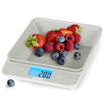 Duronic KS100 GY Digitale Küchenwaage 5kg 1,2L Schüssel Tara-Funktion Backwaage
