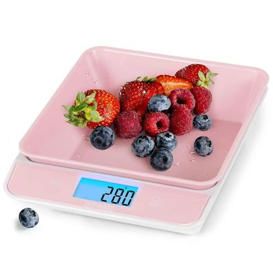 Duronic KS100 PK Digitale Küchenwaage 5kg 1,2L Schüssel Tara-Funktion Backwaage