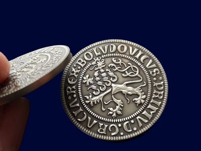 1/4 Joachimsgulden Thaler Alpaka mit hand Patina 29 mm Neuprägung