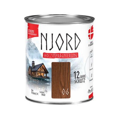 Holzschutz Extreme (06) Skandinavische Walnuss Wetterfest Holzlack 750ml Schutzlack