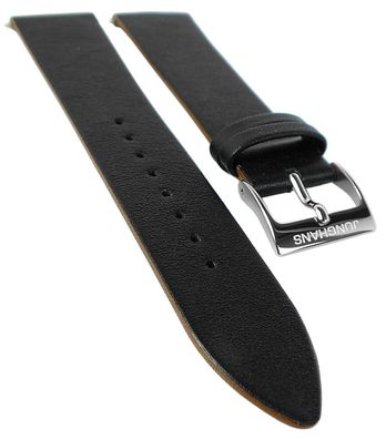 Junghans Chronoscope Uhrenarmband 21mm weiches Leder schwarz 041/4773