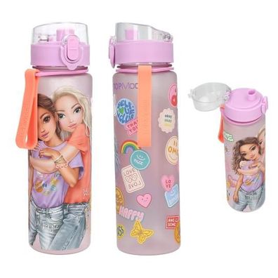 Depesche 13409 TOPModel Girl Power - Semitransparente Trinkflasche, mit Model Aufdruc