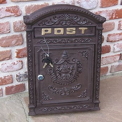 Briefkasten Postkasten Aluguss Wandbriefkasten Postkasten klassisch abschließbar