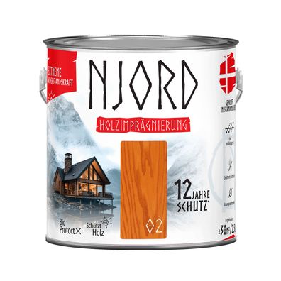 Holzschutz Extreme (02) Nordische Eibe 2,5L Wetterfest Holzlack Schutzlack