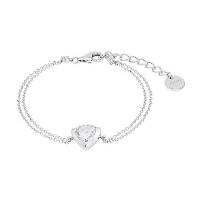 Joop! Armband mit Herzanhänger 925/000 Silber 2039690 Zirkonia