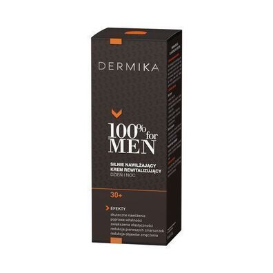 Dermika 100% Fuer Maenner 30+ Intensiv Feuchtigkeitsspendende und Revitalisierende
