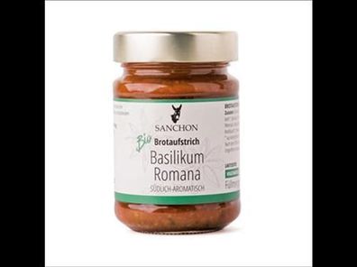 Sanchon 6x Brotaufstrich Basilikum Romana, Sanchon 190g