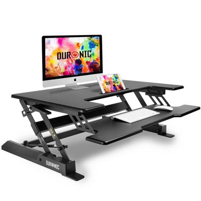 Duronic DM05D1 BK Computertisch 92x56cm höhenverstellbar mit Tastaturablage