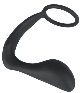 Penisring Cockring Erektion Potenz Anal Haken Plug Black Velvets Ring & Plug