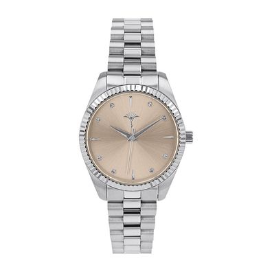 Joop! Damenarmbanduhr 2039567 Edelstahl, Quarzwerk, Bicolor, Cremé