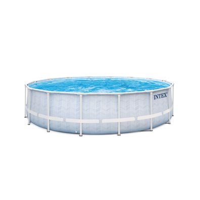 INTEX Frame Pool Set 26746GN 488x122cm mit Pumpe Leiter Plane Abdeckung