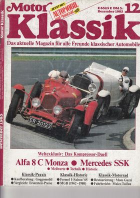 Motor Klassik 12 / 1985 - Alfa 8C, Mercedes SSK, MGB, Maico, Moto Guzzi