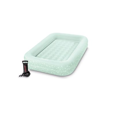 INTEX Kinder Reisebett 66810NP Mint mit Pumpe & Tragetasche aufblasbar ab 3 Jahre