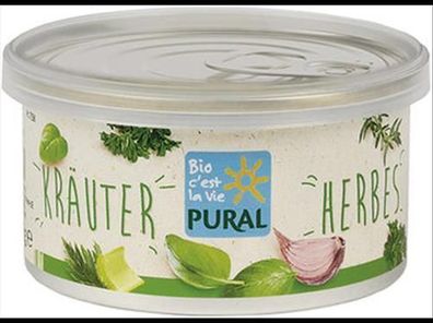 Pural 3x Pflanzlicher Aufstrich Kräuter palmölfrei 125g