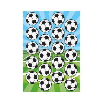 Muffinaufleger Fußball - 20 Stück Oblatenpapier